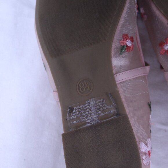 Wild Fable Floral Embroidered Mesh Flats - Picture 3 of 5